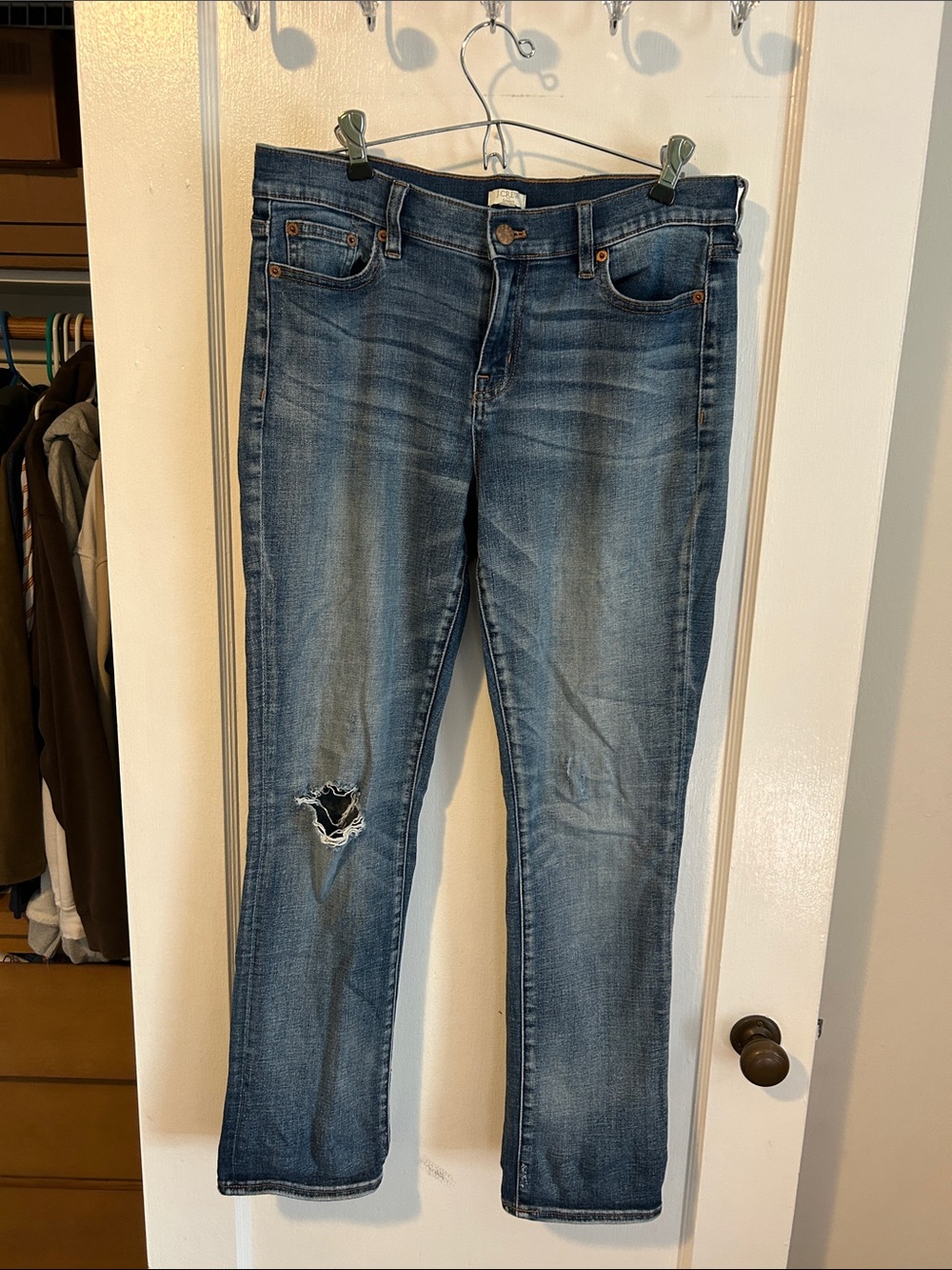 J.Crew Stretch Women's Distressed Blue Denim Jeans